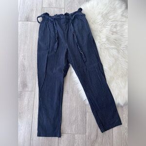 Charlotte Russe Navy Pinstripe Joggers